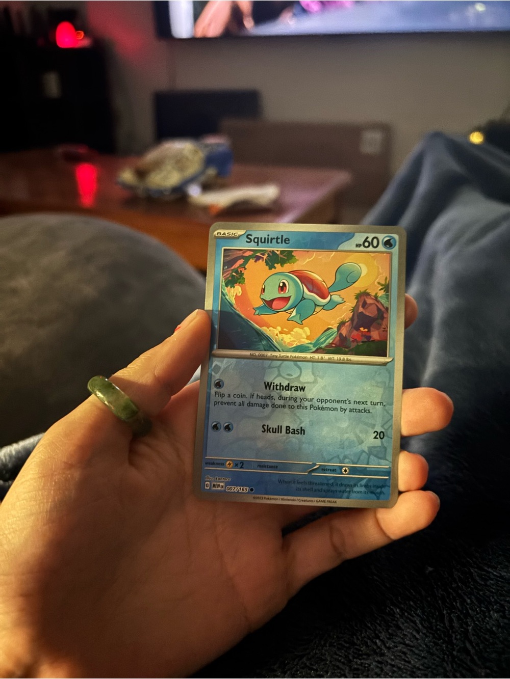 Pokemon Squirtle Trading Card Blue